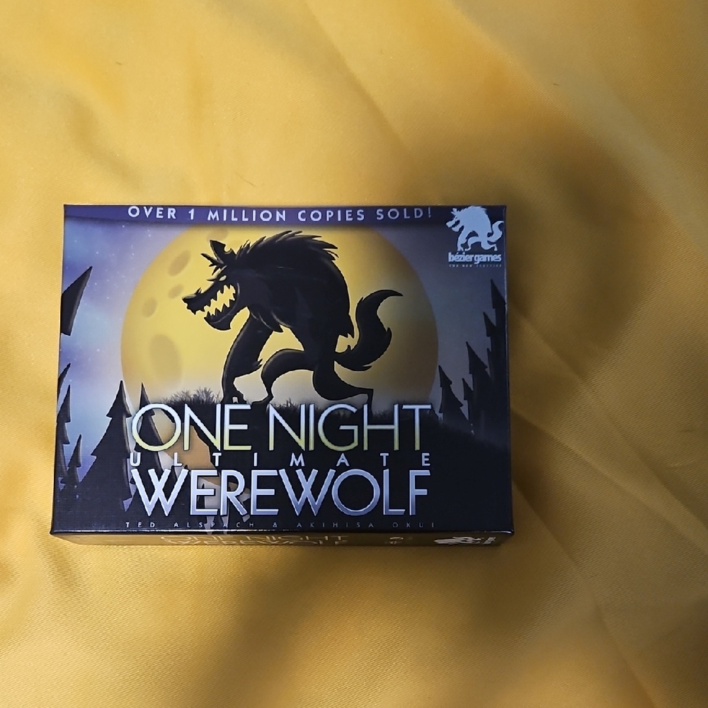 One Night Ultimate Werewolf Board Game - Black and Yellow
